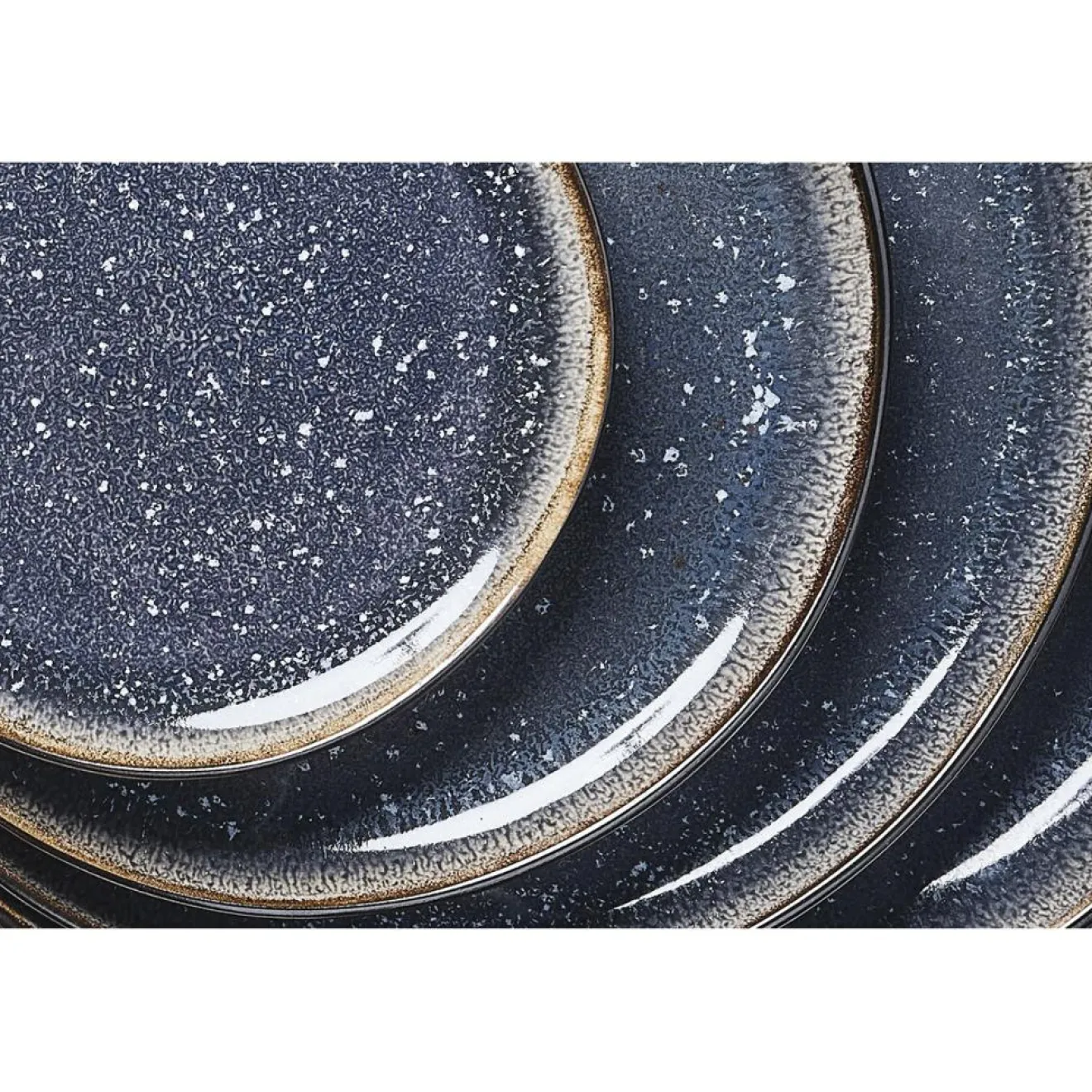 Hot Bjorn Service Complet en Grès Iris bleu foncé - 48 pièces