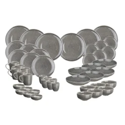 Sale Bjorn Service Complet en Grès Stellar gris/anthracite - 48 pièces