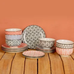 Sale Cosy & Trendy Service de table en Grès Délirio assorti multicolore -18 pièces