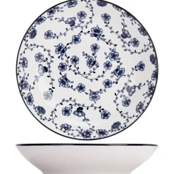 New Cosy & Trendy Service de table en Grès Flor Azul blanc/bleu - 12 pièces