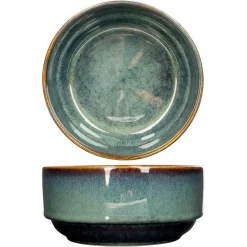 Cosy & Trendy Service de table en Grès Jade vert foncé - 12 pièces