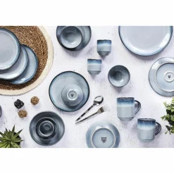 Bjorn Service de table en Grès Les Essentiels Genesis bleu - 18 pièces