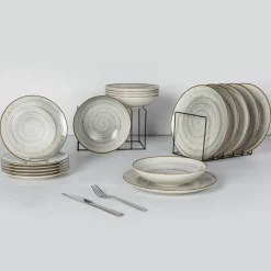 Outlet Cosy & Trendy Service de table en Grès Sintra bleu -18 pièces