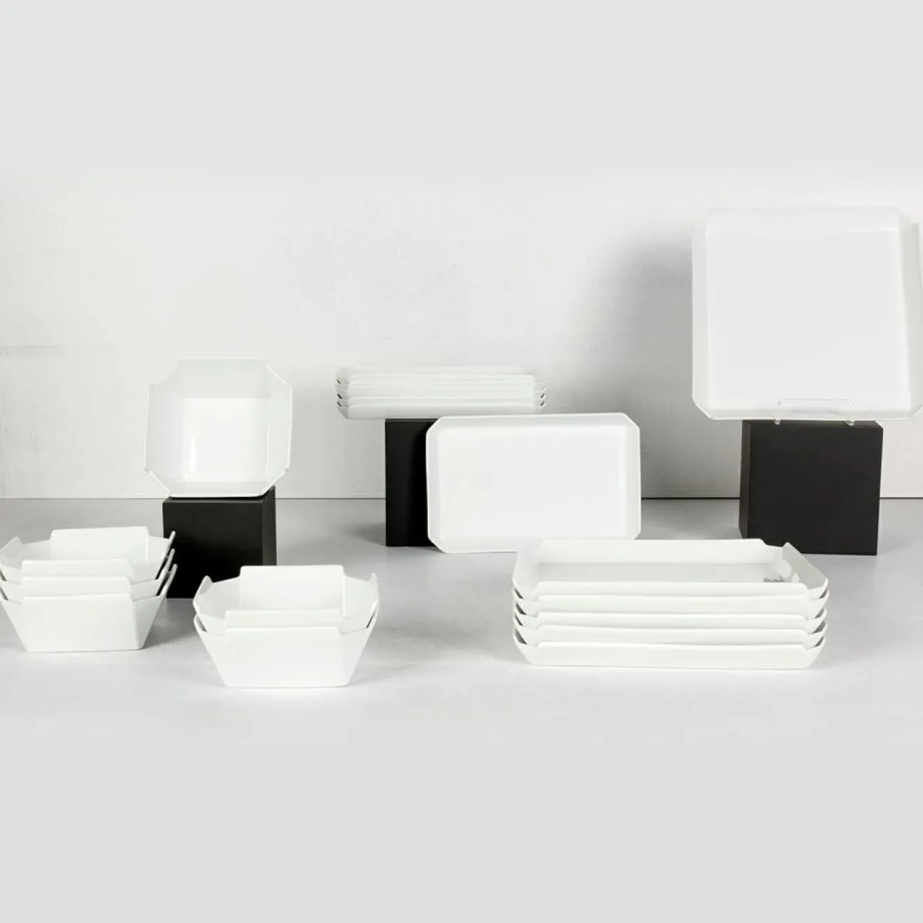 Sale Cosy & Trendy Service de table en Porcelaine Edge blanc - 18 pièces