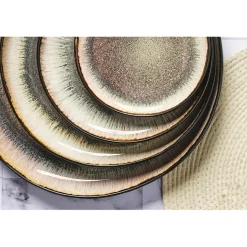 Hot Bjorn Service Les Essentiels en Grès Iris beige/marron - 18 pièces