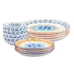 Bjorn Service Les Essentiels en Porcelaine Napoli multicolore - 12 pièces