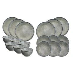 Sale Bjorn Service Les Essentiels en Grès Zen gris/bleu - 18 pièces