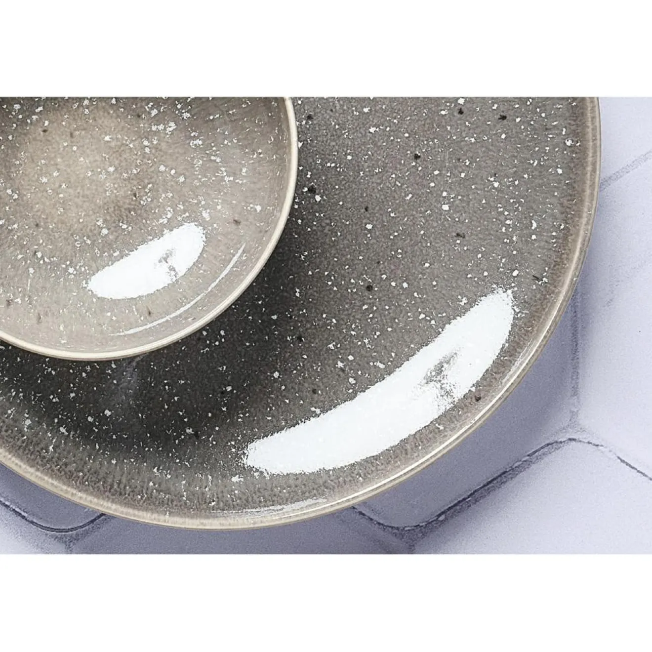 Discount Bjorn Service Les Essentiels en Grès Stellar gris/anthracite - 18 pièces