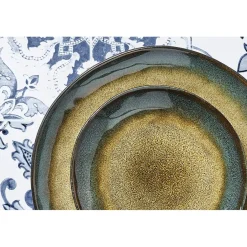 Outlet Bjorn Service Les Essentiels en Grès Island kaki/bleu - 18 pièces