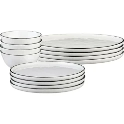 Clearance Bjorn Service Les Essentiels en Grès Pure blanc neige - 12 pièces