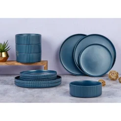 New Bjorn Service Les Essentiels Scandi bleu marine - 12 Pièces