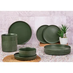 Bjorn Service Les Essentiels Scandi vert olive - 12 Pièces