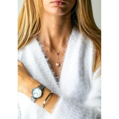 Discount Amelia Parker Set Montre Femme & Bracelet Capsule Grey en Acier argenté