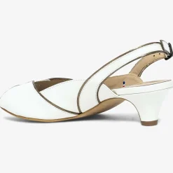 Femme Bocage Slingbacks en Cuir Hervea crème