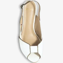 Femme Bocage Slingbacks en Cuir Hervea crème