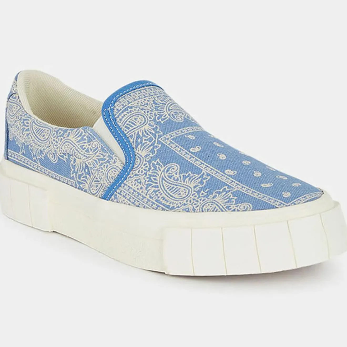 Hot Good News Slip On en Coton Bio Juno bleu/blanc
