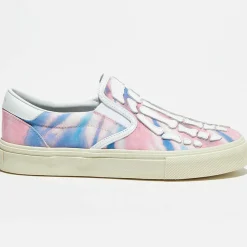 Femme Amiri Slip On en Cuir & Textile Tie Dye multicolores