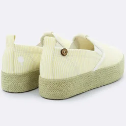 New Faguo Slip-on à plateforme Lebanon rayées jaunes