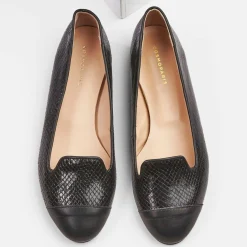 Femme Cosmoparis Slippers en Cuir Alinia noires