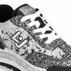 Outlet Liu-Jo Sneakers Amazing Noir/Argenté/Blanc