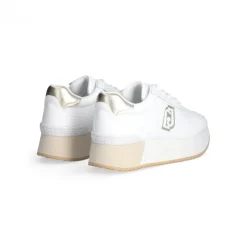 Femme Liu-Jo Sneakers Dreamy Blanches Or Clairs