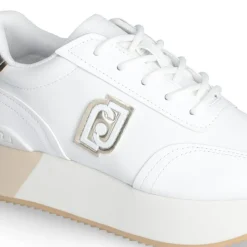Femme Liu-Jo Sneakers Dreamy Blanches Or Clairs