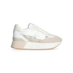 Femme Liu-Jo Sneakers Dreamy Blanches Or Claires