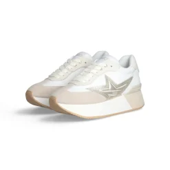 Femme Liu-Jo Sneakers Dreamy Blanches Or Claires