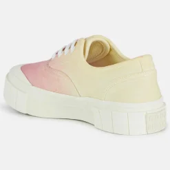 New Good News Sneakers en Coton Bio Gnace tie & dye jaune/rose