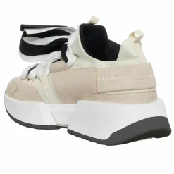 Best Loretta Pettinari Sneakers en Cuir & Toile Lorena beige/rose/noir - Plateforme 5 cm