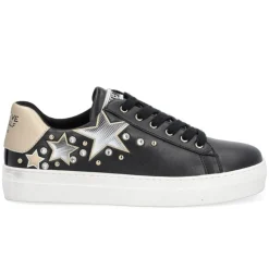 Online Liu-Jo Sneakers en Cuir Chila noir/argenté