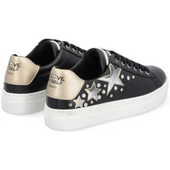 Online Liu-Jo Sneakers en Cuir Chila noir/argenté