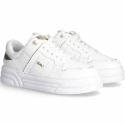 Femme Liu-Jo Sneakers en Cuir Cleo blanc/doré/noir