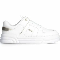 Femme Liu-Jo Sneakers en Cuir Cleo blanc/doré/noir