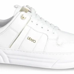 Femme Liu-Jo Sneakers en Cuir Cleo blanc/doré/noir