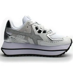 W6YZ Sneakers en Cuir Debi blanc/argenté