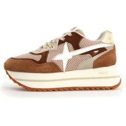 Femme W6YZ Sneakers en Cuir Deva beiges