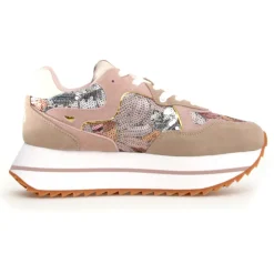 Femme W6YZ Sneakers en Cuir Deva beiges