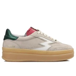 Femme Moa Concept Sneakers en Cuir Double Club gris