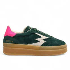 Femme Moa Concept Sneakers en Cuir Double Club vert