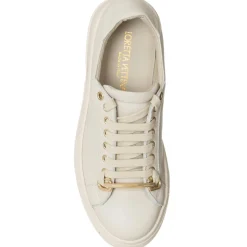 Online Loretta Pettinari Sneakers en Cuir Grega écrues