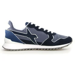 Homme W6YZ Sneakers en Cuir Jet bleu marine
