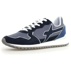 Homme W6YZ Sneakers en Cuir Jet bleu marine