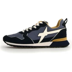 New W6YZ Sneakers en Cuir Jet bleu marine