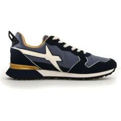 New W6YZ Sneakers en Cuir Jet bleu marine