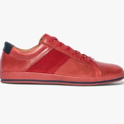 Homme Bocage Sneakers en Cuir Kalou rouges