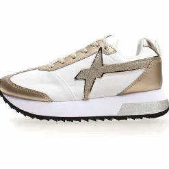 Femme W6YZ Sneakers en Cuir Kis blanc/doré
