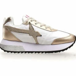 Femme W6YZ Sneakers en Cuir Kis blanc/doré