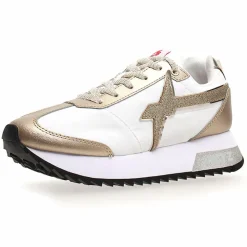 Femme W6YZ Sneakers en Cuir Kis blanc/doré