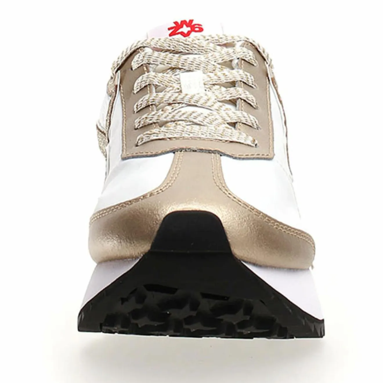 Femme W6YZ Sneakers en Cuir Kis blanc/doré